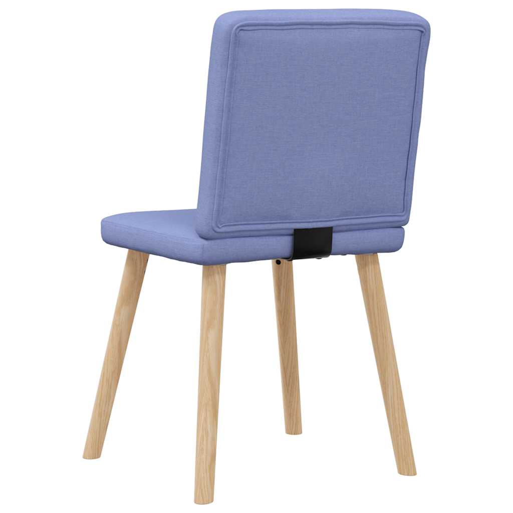 Dining chairs set of 6 blue denim fabric