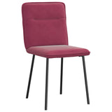 Chaises à manger lot de 6 rouge bordeaux velours