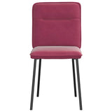 Chaises à manger lot de 6 rouge bordeaux velours