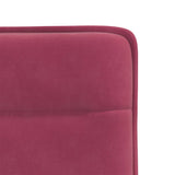 Chaises à manger lot de 6 rouge bordeaux velours