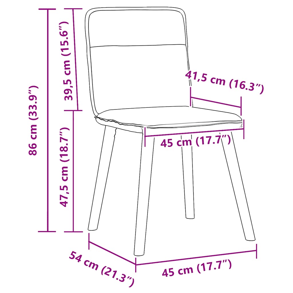 Chaises à manger lot de 6 gris foncé tissu