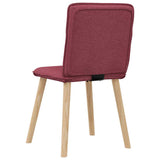 Chaises à manger lot de 6 rouge bordeaux tissu