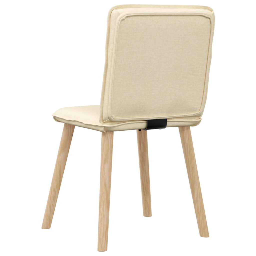 Chaises à manger lot de 6 crème tissu