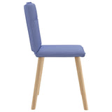 Chaises à manger lot de 6 bleu jean tissu