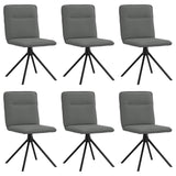 Chaises à manger lot de 6 gris foncé tissu