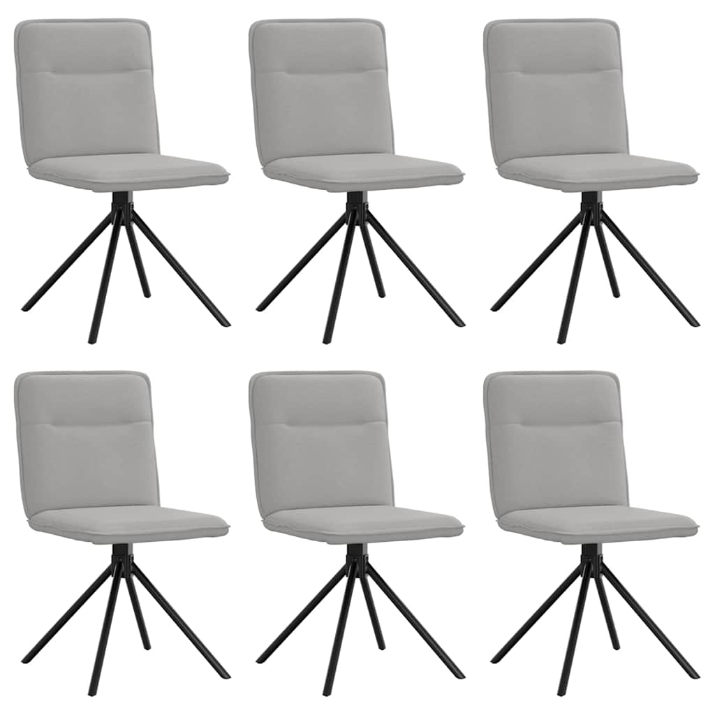 Chaises à manger lot de 6 gris nuage tissu