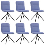 Dining chairs set of 6 blue denim fabric