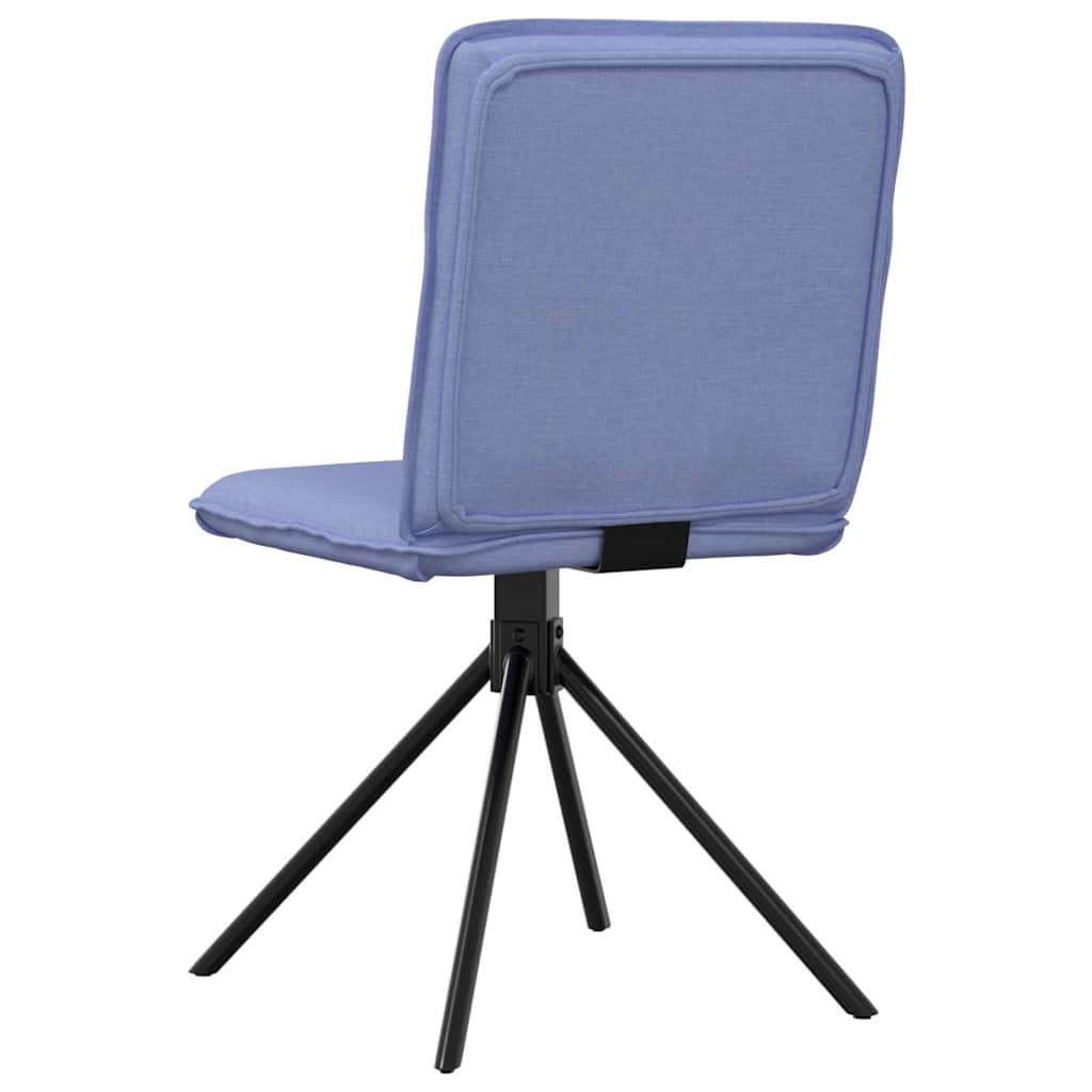 Dining chairs set of 6 blue denim fabric