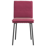 Chaises à manger lot de 6 rouge bordeaux velours