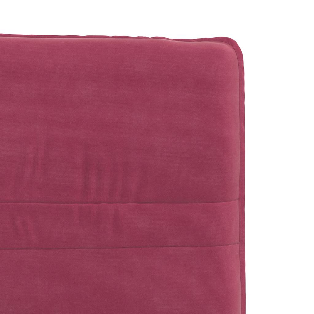 Chaises à manger lot de 6 rouge bordeaux velours