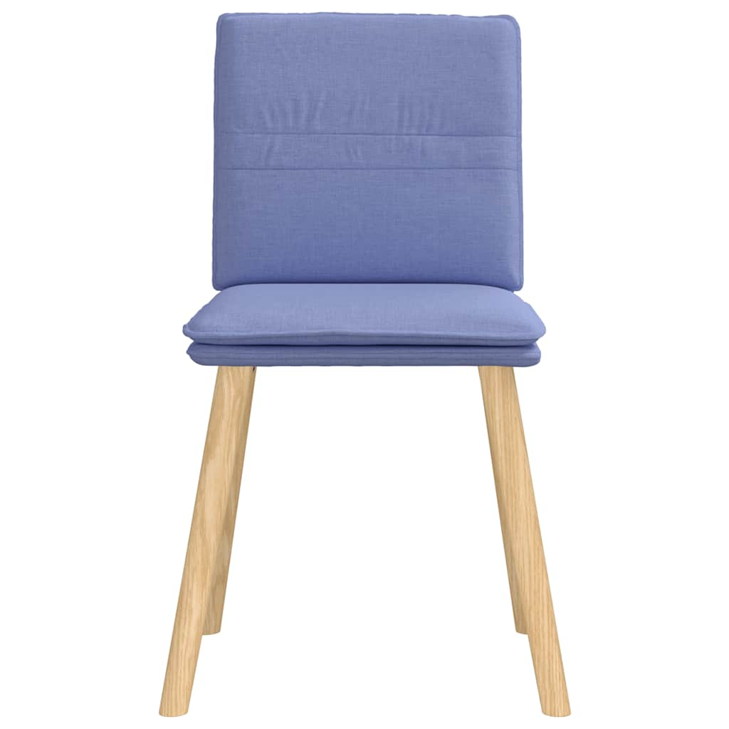 Chaises à manger lot de 6 bleu jean tissu