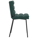 Dining chairs set of 6 dark green velvet