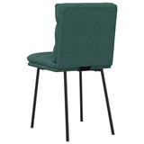 Chaises à manger lot de 6 vert foncé velours