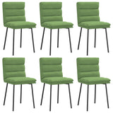 Chaises à manger lot de 6 vert clair velours