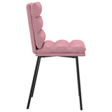 Chaises à manger lot de 6 rose velours