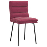 Chaises à manger lot de 6 rouge bordeaux velours