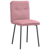 Chaises à manger lot de 6 rose velours