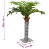 Palmier artificiel 6 feuilles 100 cm vert