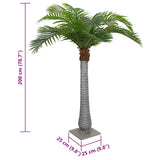 Artificial palm tree 15 leaves 200 cm green