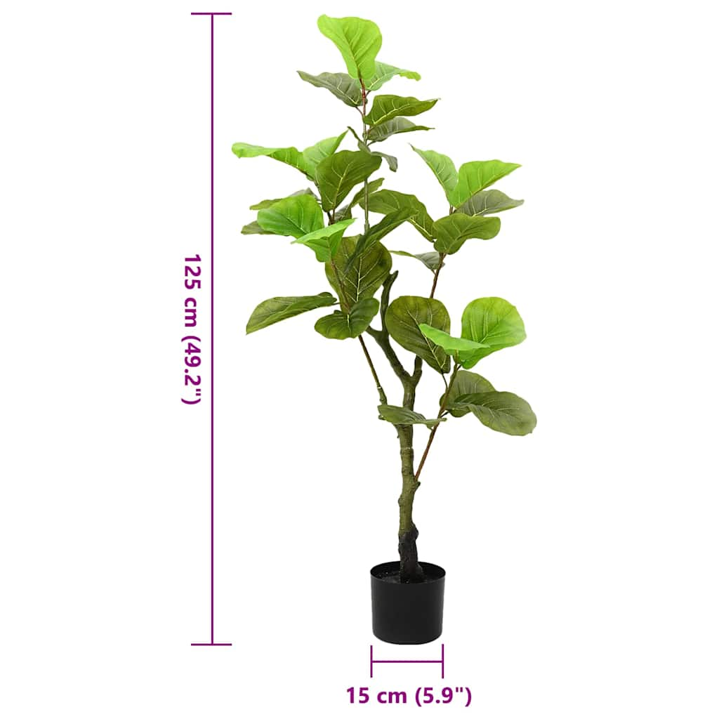 Ficus artificiel 30 feuilles 125 cm vert