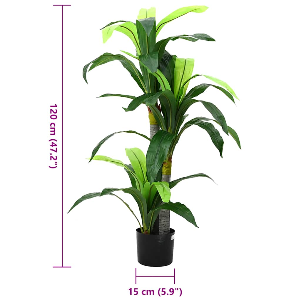 Arbre artificiel dracaena 36 feuilles 120 cm vert