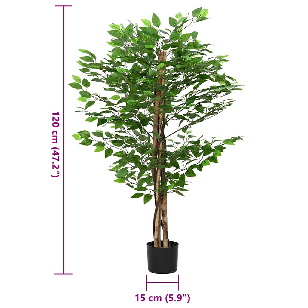 Plante artificielle ficus 788 feuilles 120 cm vert