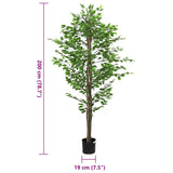 Plante artificielle ficus 1260 feuilles 200 cm vert