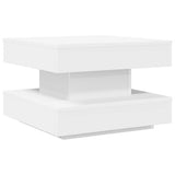 Table basse rotative à 360 degrés blanc 50x50x34,5 cm