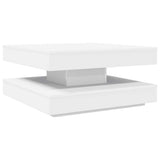 Table basse rotative à 360 degrés blanc 70x70x34,5 cm