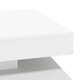 Table basse rotative à 360 degrés blanc 70x70x34,5 cm