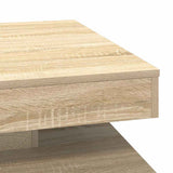 Table basse rotative à 360 degrés chêne sonoma 70x70x34,5 cm