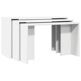 Tables gigognes 3 pcs blanc bois d'ingénierie