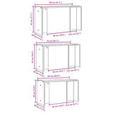 Tables gigognes 3 pcs blanc bois d'ingénierie