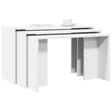 Tables gigognes 3 pcs blanc bois d'ingénierie