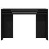 Tables gigognes 3 pcs noir bois d'ingénierie