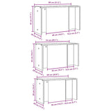 Tables gigognes 3 pcs chêne sonoma bois d'ingénierie