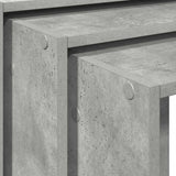 Nesting tables 3 pcs concrete gray engineered wood