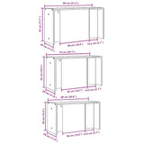 Tables gigognes 3 pcs sonoma gris bois d'ingénierie