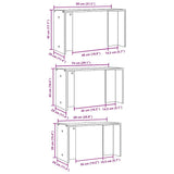 Tables gigognes 3 pcs vieux bois bois d'ingénierie