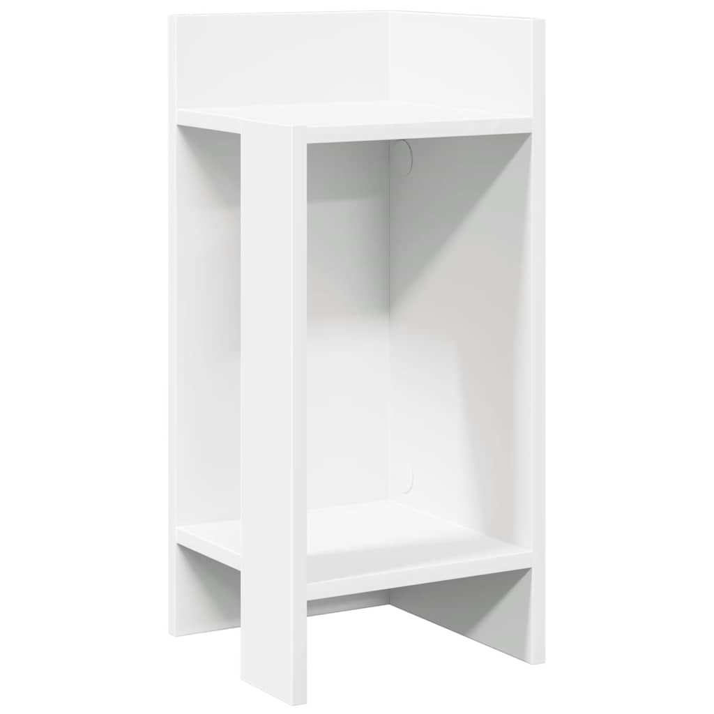 Table d'appoint avec étagère blanc 25,5x27x60 cm