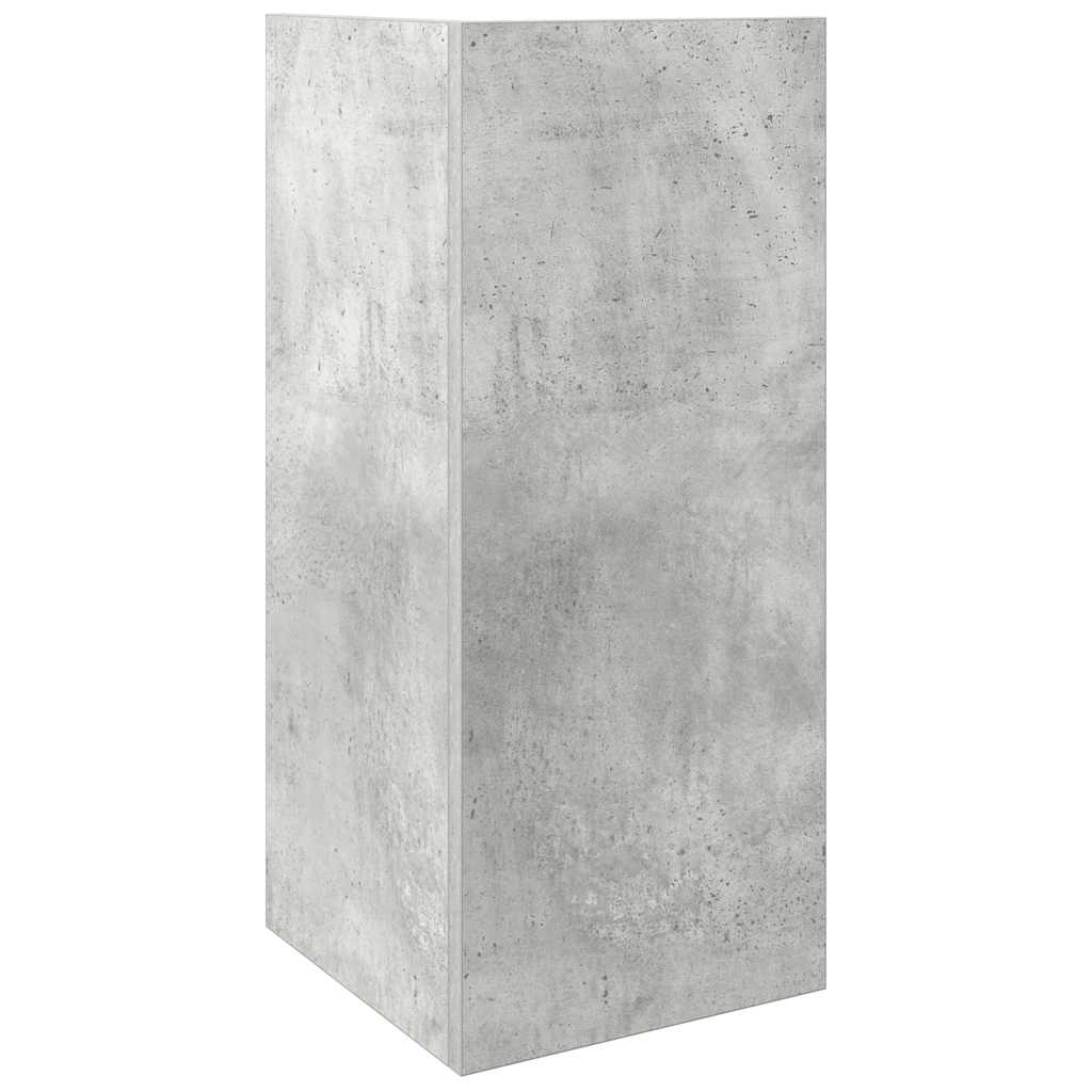 Table d'appoint avec étagère gris béton 25,5x27x60 cm