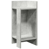 Tables d'appoint 2 pcs avec étagère gris béton 25,5x27x60 cm