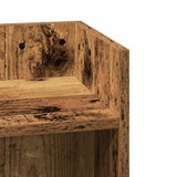 Table d'appoint avec étagère vieux bois 25,5x27x60 cm