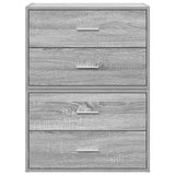 Cabinets with 2 drawers 2 pcs sonoma gray engineered wood