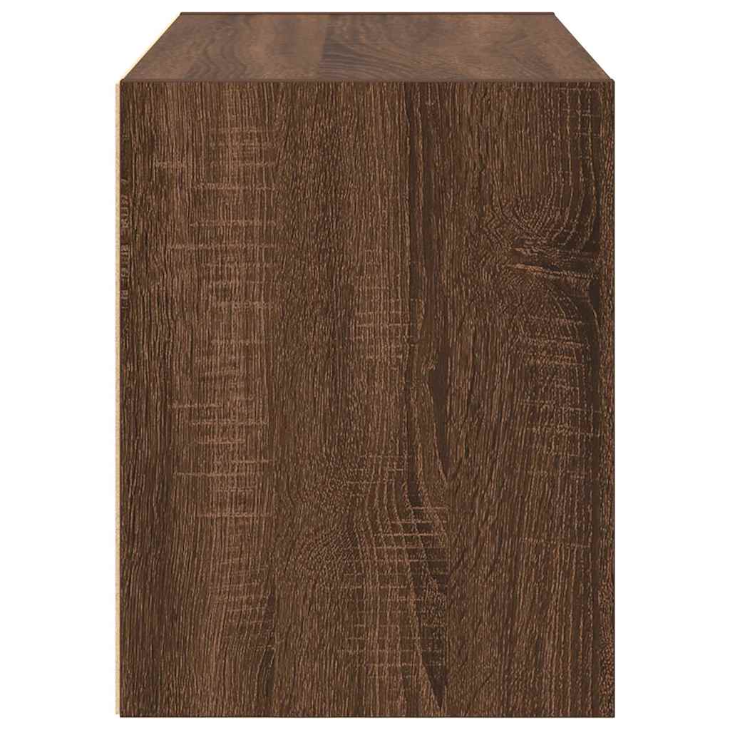 Armoire avec 2 tiroirs chêne marron 60x31x40 cm bois ingénierie