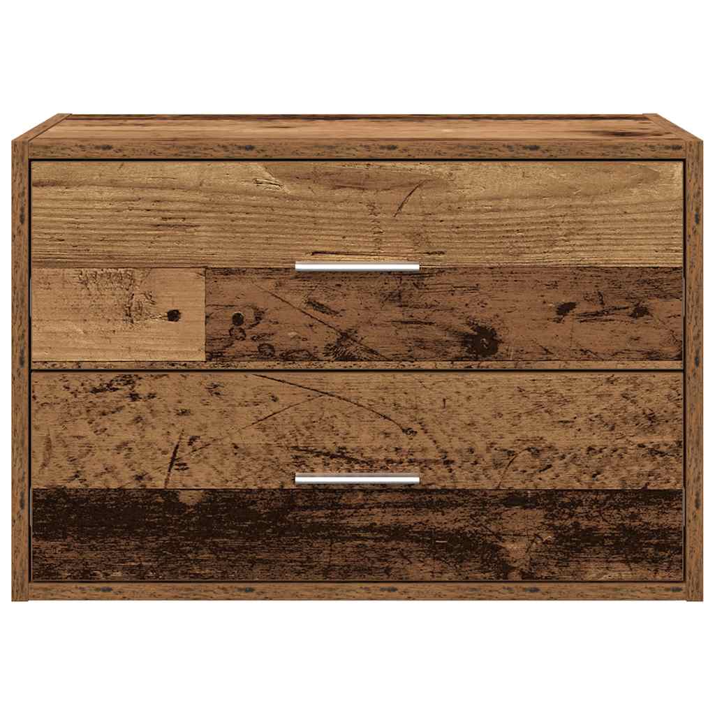 Cabinet with 2 drawers old wood 60x31x40 cm engineered wood