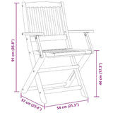 Ensemble à manger de jardin 7 pcs bois massif d'acacia