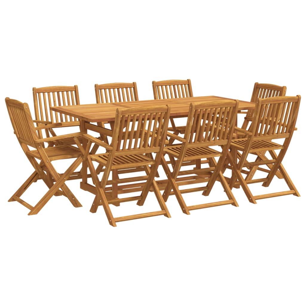 Ensemble à manger de jardin 9 pcs bois massif d'acacia