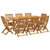 Ensemble à manger de jardin 9 pcs bois massif d'acacia