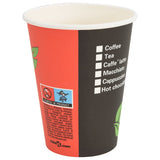 Tasses à café en papier 1000 pcs 12oz 300ml rouge et noir